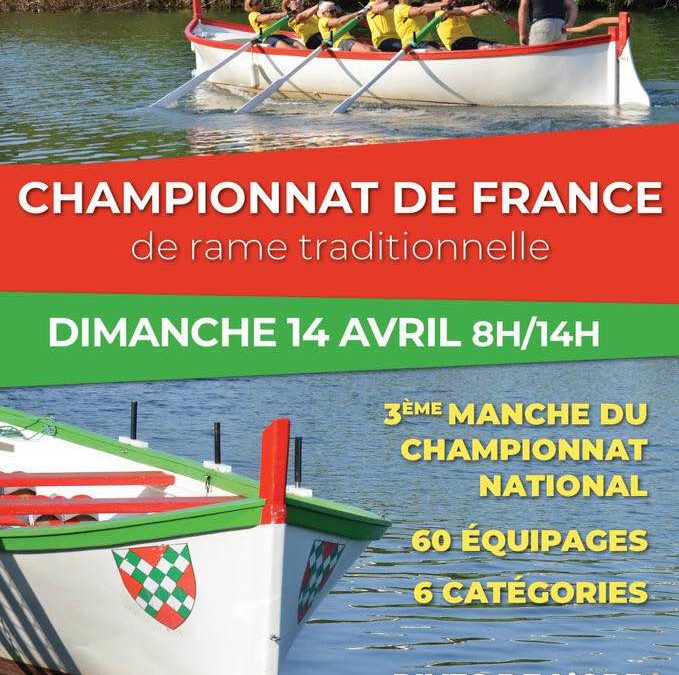Troisième manche du championnat national de rame traditionnelle à Sérignan