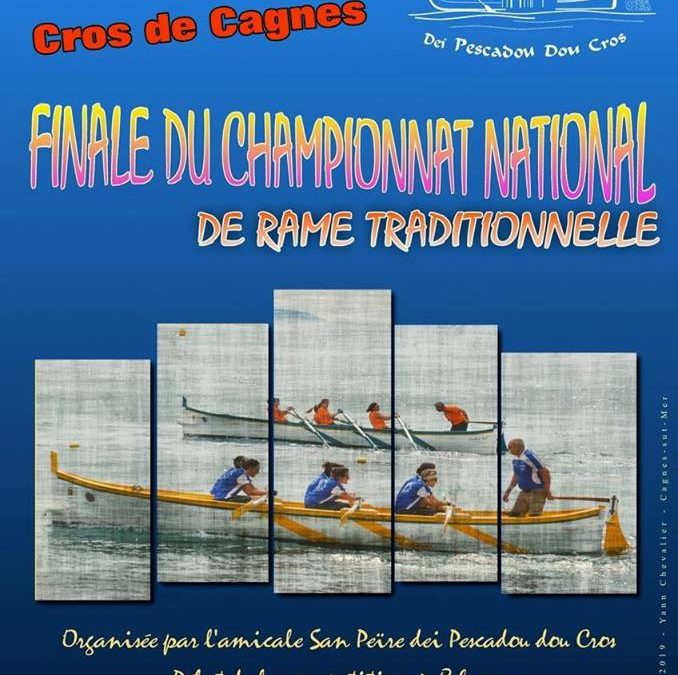 Quatrième et dernière manche du championnat national de rame traditionnelle 2019 au Cros-de-Cagnes